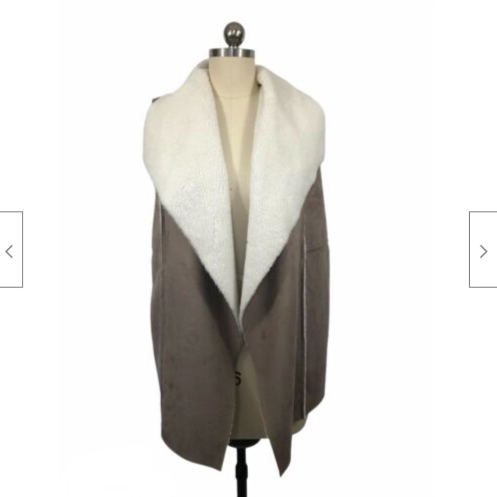 Susma Western Faux Suede Vest Jacket Medium